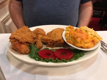The fried chicken at Dooky Chase Restaurant in New Orleans, LA